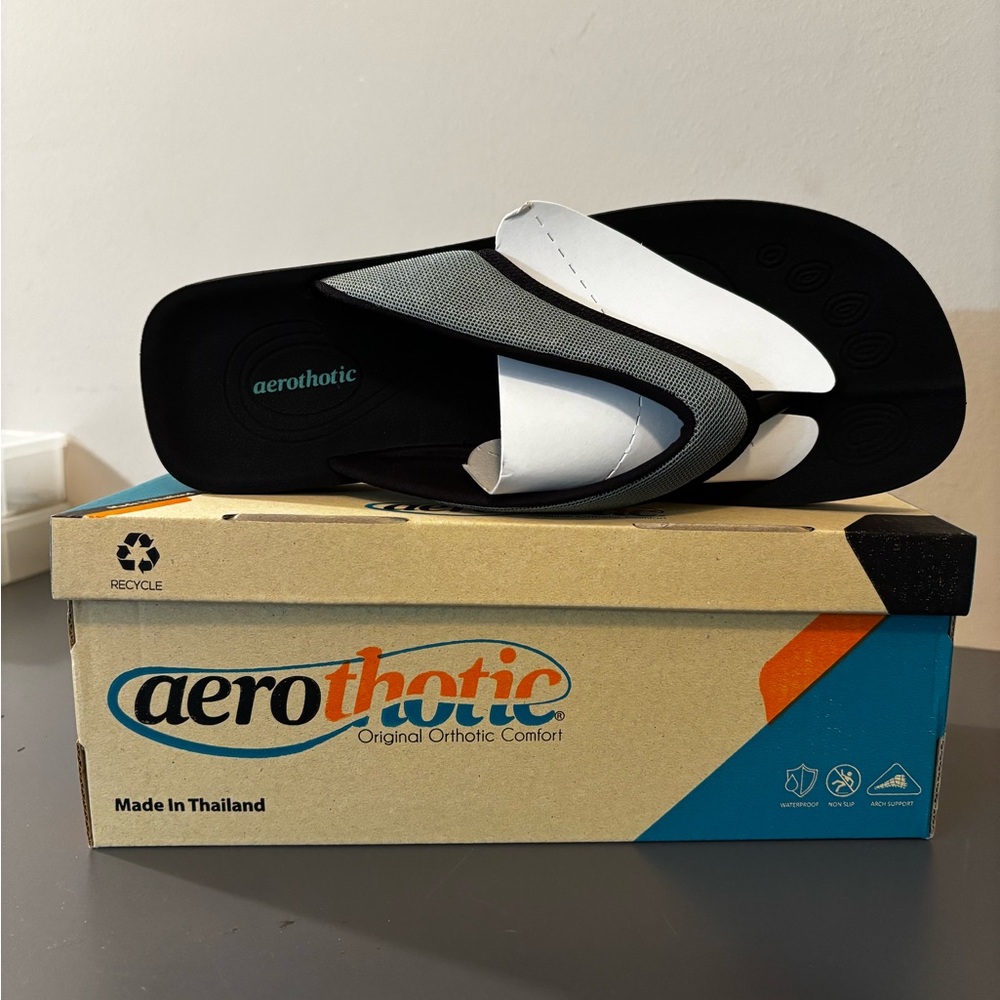 Aerothotic NEW Arch Support Comfort Strap Womens 11 green Ortho Flip Flop